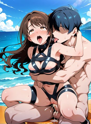 THE IDOLM@STER Uzuki Shimamura Strappy_bodysuit, Bondage-style costume